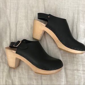 Bryr Clogs Susie High Heel Black leather size 39